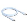 Delock USB 2.0 Kabel USB-C Stecker zu Stecker PD 3.0 60 W 1 m blau Silikon