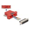 Delock Assembly Kit - Serieller Adapter - DB-25 (M) schraubbar zu RJ-12 (6-polig) (W) - einzeln zuweisbare serielle Schnittstelle - Rot