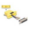 Delock Assembly Kit - Serieller Adapter - DB-25 (W) schraubbar zu RJ-12 (6-polig) (W) - einzeln zuweisbare serielle Schnittstelle - Gelb
