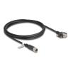 Delock M12 Kabel X-kodiert 8 Pin Buchse zu RJ45 Stecker mit Schrauben Cat.6A S / FTP 2 m schwarz