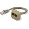 StarTech.com 2 auf 1 RJ45 10 / 100 Mbit / s Splitter Kabel Adapter - St / Bu - Netzwerk-Splitter - RJ-45 (M) zu RJ-45 (W)