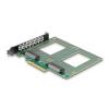 Delock PCI Express 4.0 x8 Karte zu 2 x intern U.2 NVMe SFF-8639 - Bifurcation (LxB: 144 x 122 mm)