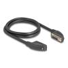 Delock - Kabel seriell - 15 pin D-Sub (DB-15) (W) 90° right-angled, screwable zu 15 pin D-Sub (DB-15) (W) 90° right-angled, screwable - 1 m - Schwarz