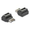 Delock Adapter USB 10 Gbps Typ-E Key A Stecker zu Buchse gewinkelt