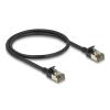 Delock RJ45 Netzwerkkabel Cat.8.1 F / FTP Slim Pro 0,5 m schwarz