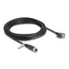 Delock M12 Kabel A-kodiert 8 Pin Buchse zu RJ45 Stecker mit Schrauben Cat.5e FTP 5 m schwarz