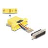 Delock Assembly Kit - Serieller Adapter - DB-25 (M) schraubbar zu RJ-45 (W) - CAT 5 / 5e / 6 - einzeln zuweisbare serielle Schnittstelle - Gelb