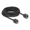 Delock - Netzwerkverlängerungskabel - RJ-45 (W) zu RJ-45 (W) - 7.5 m - 6 mm - S / FTP - CAT 6a - halogenfrei - Schwarz