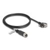 Delock M12 Kabel A-kodiert 8 Pin Buchse zu RJ45 Stecker mit Schrauben Cat.5e FTP 1 m schwarz