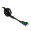 Delock - USB-Kabel - USB (M) zu Micro-USB Typ B, 24 pin USB-C (M) - USB 2.0 - 10 V - 3 A - 1.13 m - einziehbar, flach, bis zu 480 Mbps - Schwarz