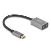 Delock - Adapter USB-C auf Klinkenstecker - 24 pin USB-C männlich zu mini-phone stereo 3.5 mm, Mono Mini-Stecker weiblich - 14.5 cm - Grau