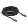 Delock - Netzwerkkabel - RJ-45 (M) 180° schwenkbar zu RJ-45 (M) 180° schwenkbar - 7.5 m - 6 mm - UTP - CAT 6 - halogenfrei - Schwarz