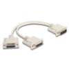 Delock - Serieller Splitter - 15 pin D-Sub (DB-15) (M) zu 15 pin D-Sub (DB-15) (W) - 30 cm - Daumenschrauben - beige