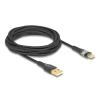Delock - USB-Kabel - USB (M) zu 24 pin USB-C (M) - USB 2.0 - 20 V - 3 A - 3 m - Schnelladung - Schwarz, durchsichtig