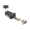 Delock Assembly Kit - Serieller Adapter - DB-9 (W) schraubbar zu RJ-12 (6-polig) (W) - einzeln zuweisbare serielle Schnittstelle - Schwarz