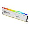 Kingston FURY Beast RGB - DDR5 - Modul - 32 GB - DIMM 288-PIN - 6000 MHz / PC5-48000 - CL36 - 1.35 V - ungepuffert - on-die ECC - weiß