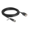 Delock M12 Kabel D-kodiert 4 Pin Buchse zu RJ45 Buchse zum Einbau Cat.5e FTP 5 m schwarz