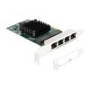 Delock PCI Express x1 Karte zu 4 x RJ45 Gigabit LAN BCM