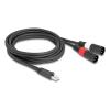 Delock Adapterkabel RJ45 Stecker zu 2 x XLR 3 Pin Stecker schwarz 2 m