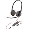 Poly Blackwire C3225 - Blackwire 3200 Series - Headset - On-Ear - kabelgebunden - 3,5 mm Stecker, USB-C - Schwarz - Skype-zertifiziert, Avaya Certified, Cisco Jabber Certified - Replaces Poly SKU 209751-101