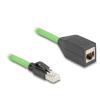 Delock - Netzwerkverlängerungskabel - RJ-45 (W) zu RJ-45 (M) - 2 m - 6.8 mm - SF / UTP - CAT 6a - ohne Haken, geschirmt - grün