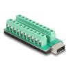 Delock USB Typ-E Key A Buchse zu Terminalblock Adapter 20 Pin