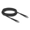 Delock USB 2.0 Kabel USB-C Stecker zu Stecker mit verlängertem Knickschutz 60 W 3 m