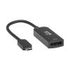 Eaton Tripp Lite Series USB C to DisplayPort Adapter Cable (M / F) with Equalizer, 8K UHD, HDR, DP 1.4, Black, 6 in. (15.24 cm) - USB / DisplayPort-Adapter - 24 pin USB-C (M) zu DisplayPort (W) - USB 3.1 Gen 1 / Thunderbolt 3 / DisplayPort 1.4 - 15.2 cm