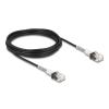 Delock RJ45 Netzwerkkabel mit doppeltem Knickschutz Cat.6A UTP Slim 5 m schwarz