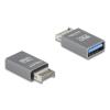 Delock Adapter USB 10 Gbps Typ-E Key A Stecker zu USB Typ-A Buchse Metall