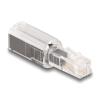 Delock - Telefonadapter - RJ-10 (M) zu RJ-10 (W) drehend - durchsichtig, Schwarz