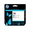 HP No 70 Ink Cart / Blue+Green Printhead